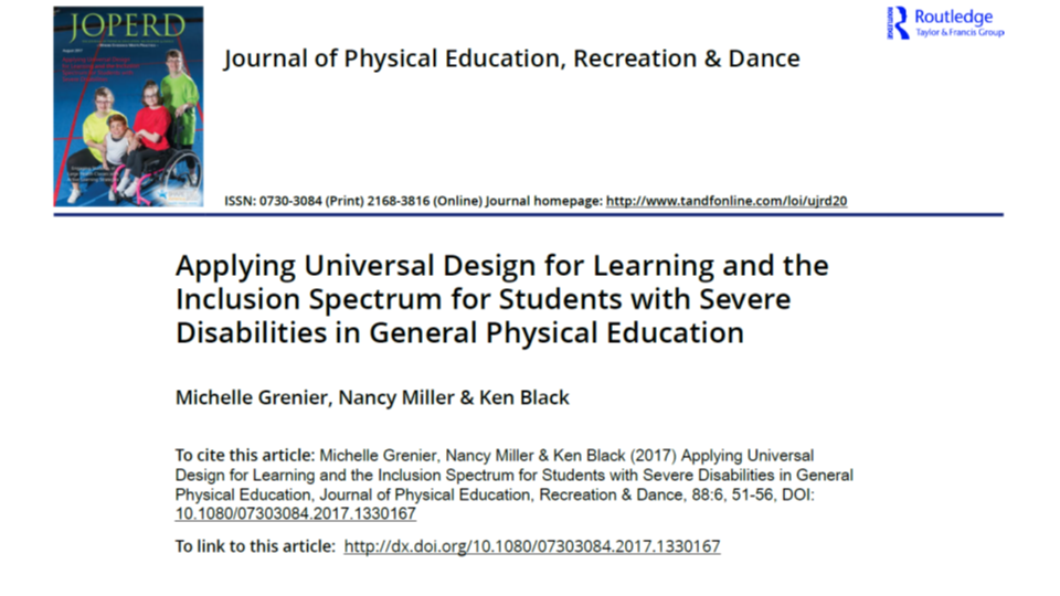 UDL: Students with Severe Disabilities